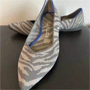 Rothy's Zebra Print Flats, Two Tone Gray